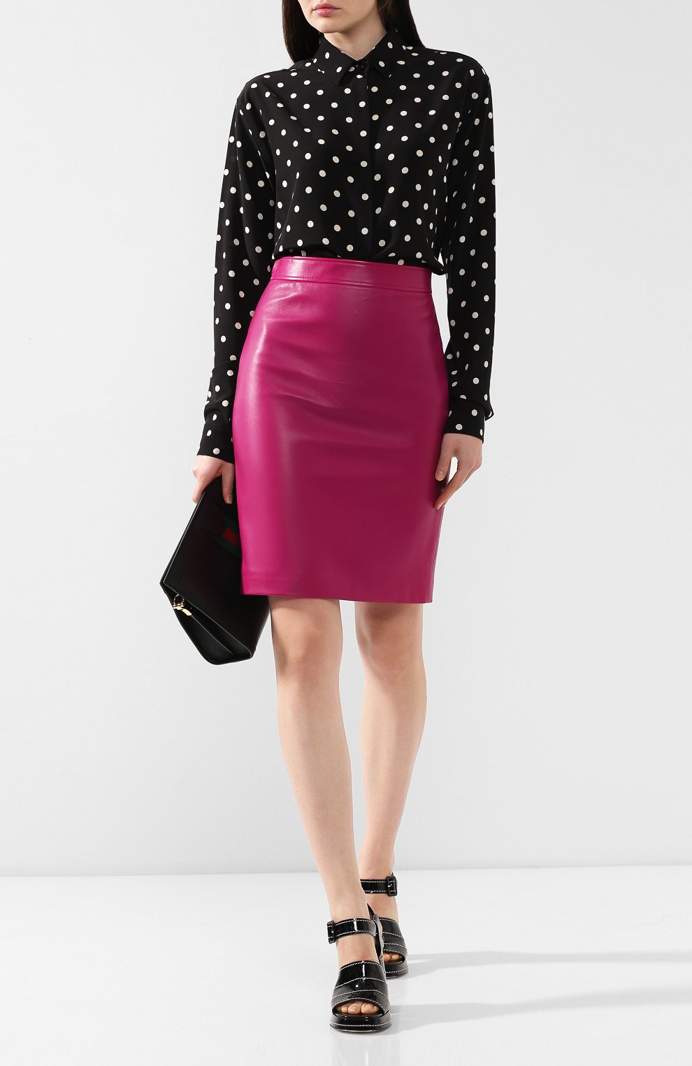 Кожаная юбка GUCCI, арт. 573098/XNAET, фото 2