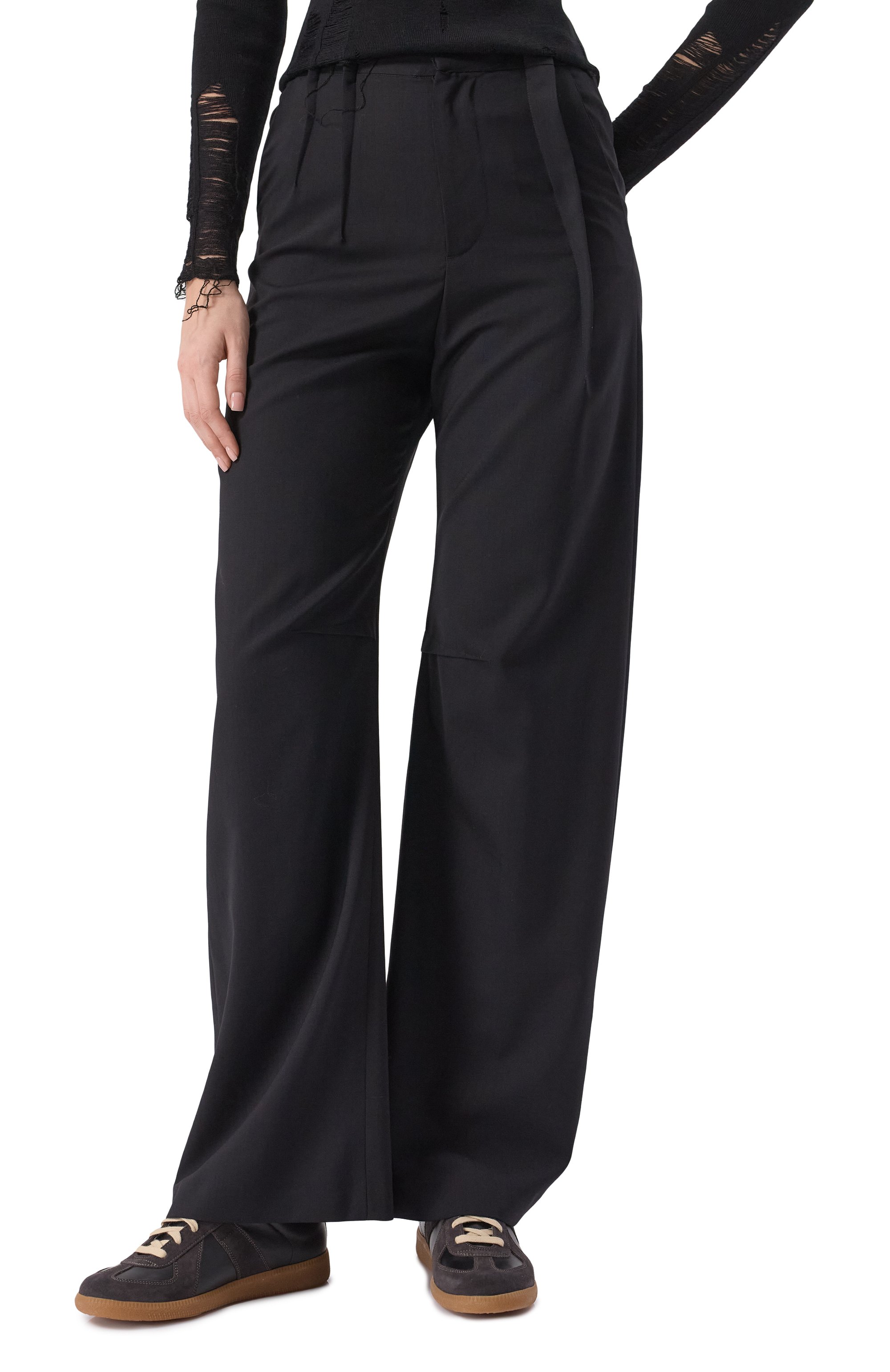 Шерстяные брюки MM6, арт. S52KA0517/M35080, фото 3