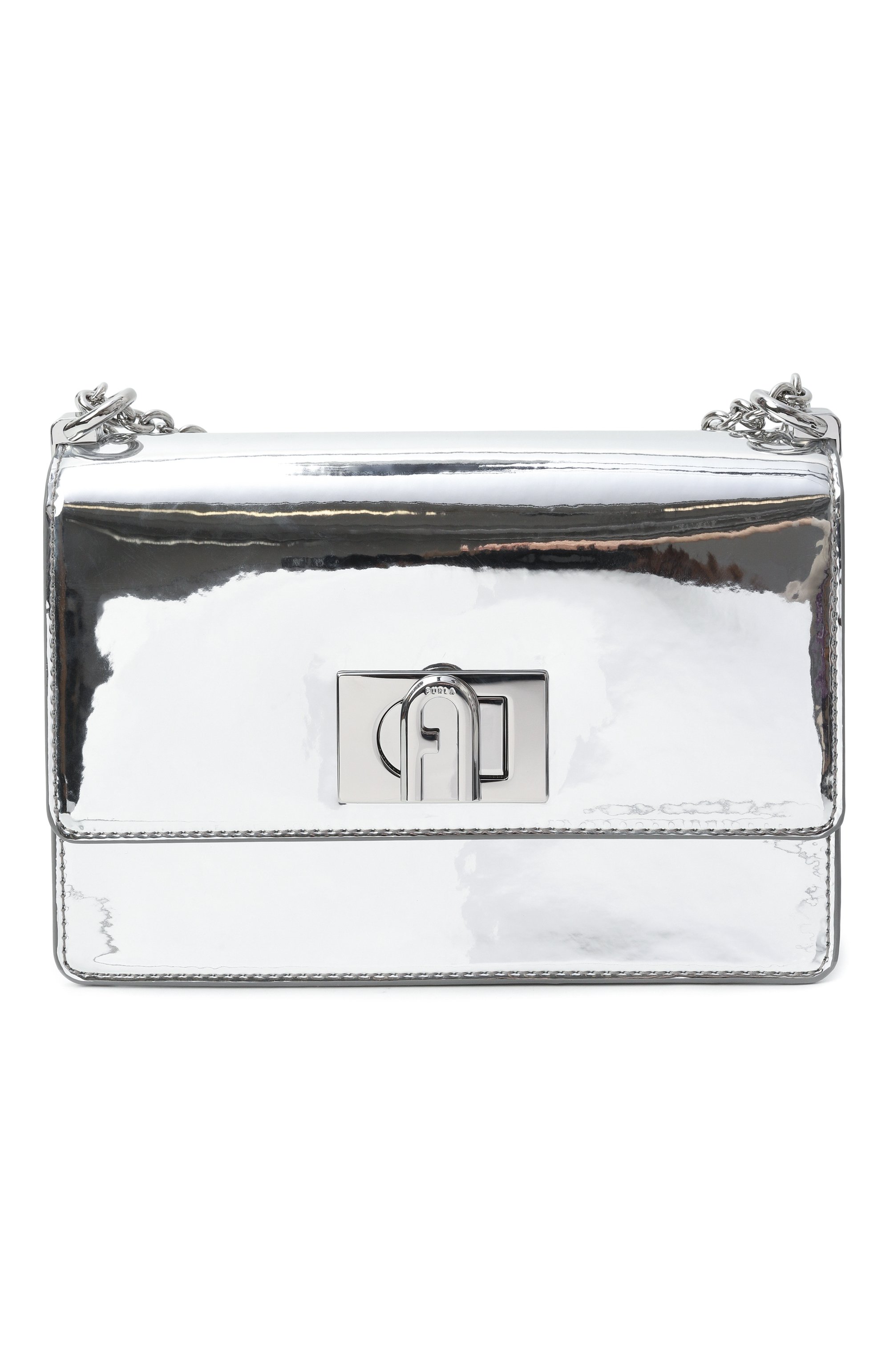 Сумка furla 1927 mini FURLA серебряного цвета по цене 44000 руб., арт. BAFKACO/BX2052, фото 1 Сумка furla 1927 mini FURLA, арт. BAFKACO/BX2052, фото 1