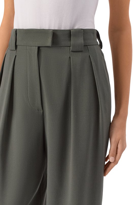 Шерстяные брюки Emporio Armani EW002615/TE10405 Зелёный  EW002615/TE10405 Фото 5
