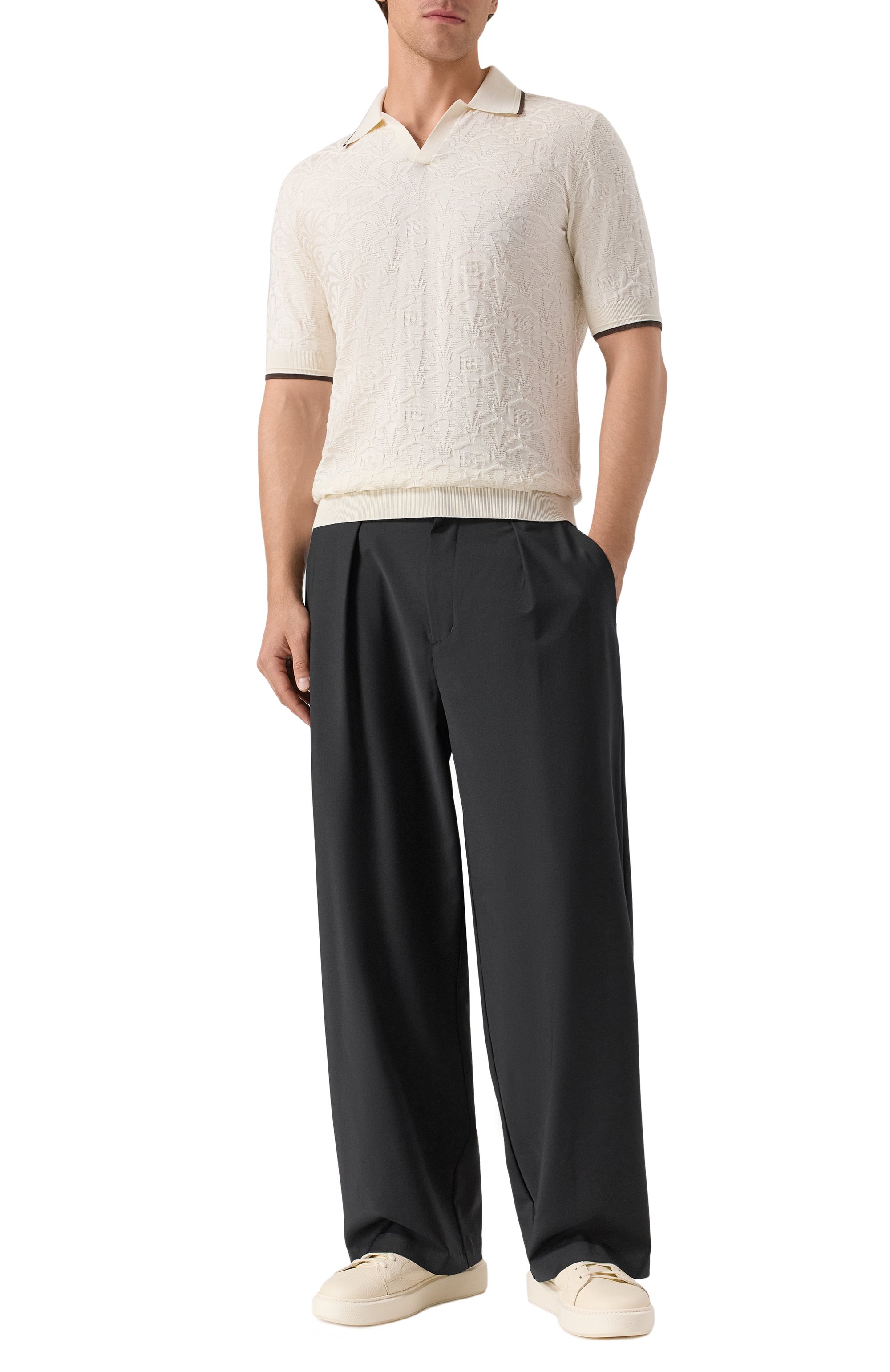 Шелковое поло DOLCE & GABBANA, арт. GXZ78T/JBSM2, фото 2