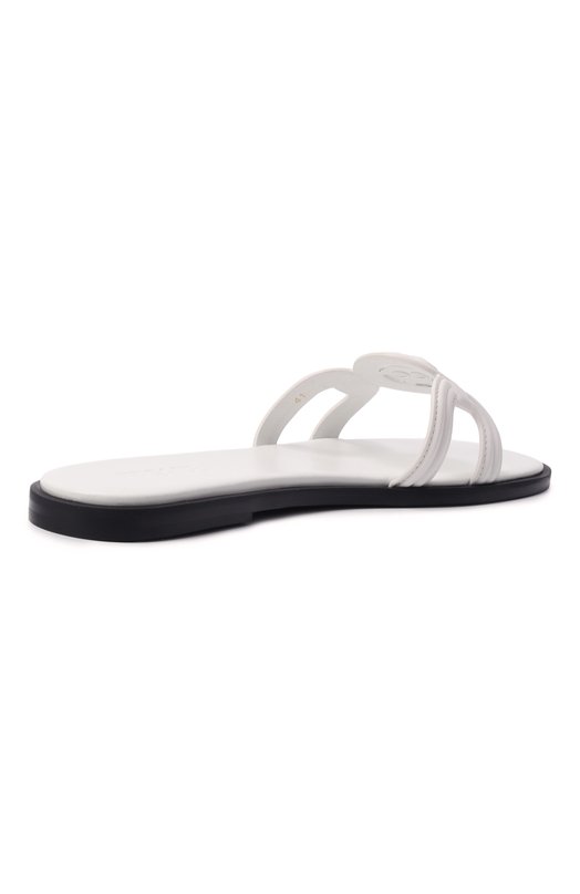 Кожаные шлепанцы Medusa '95 Versace 1018364/DVT2P Белый  1018364/DVT2P Фото 5