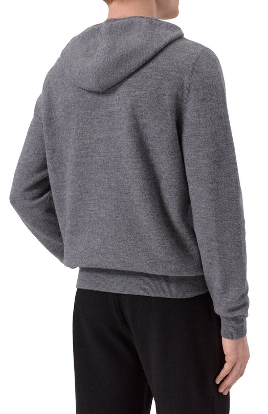 Шерстяное худи MC2 Saint Barth JAK0002-00159I/JAKE H00D Серый  JAK0002-00159I/JAKE H00D Фото 4