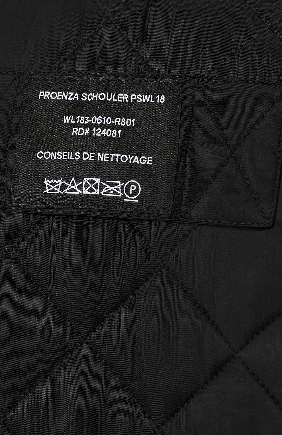 Стеганая куртка из вискозы PROENZA SCHOULER черного цвета по цене 52050 руб., арт. WL1832096-BY104S, фото 5 Стеганая куртка из вискозы PROENZA SCHOULER, арт. WL1832096-BY104S, фото 5