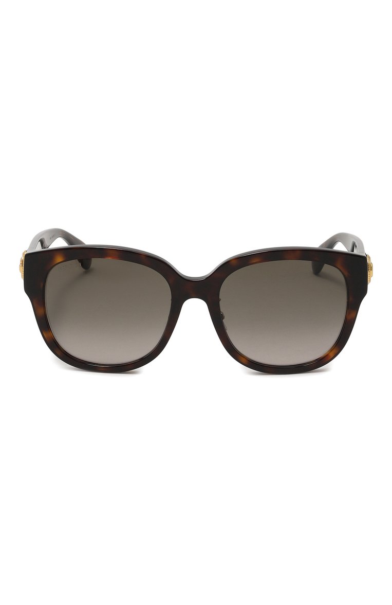 Женские солнцезащитные очки GUCCI коричневого цвета, арт. GG1409SK 002 | Фото 3 (Нос: Не проставлено; Региональные ограничения белый список (Axapta Mercury): Не проставлено; Тип очков: С/з; Материал: Пластик; Очки форма: Квадратные; Оптика Гендер: оптика-женское)