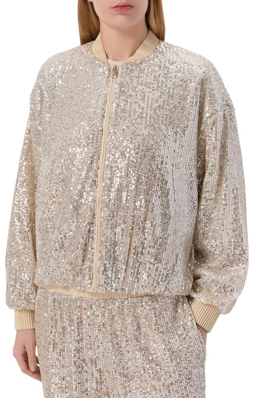 Бомбер с отделкой пайетками BOSS Orange 50548336 Золотой  50548336 Фото 3