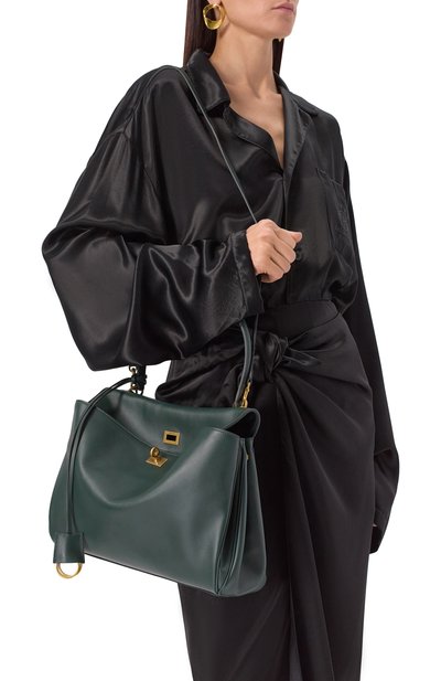Сумка rodeo medium BALENCIAGA темно-зеленого цвета по цене 599500 руб., арт. 789772/2AA4V, фото 2 Сумка rodeo medium BALENCIAGA, арт. 789772/2AA4V, фото 2