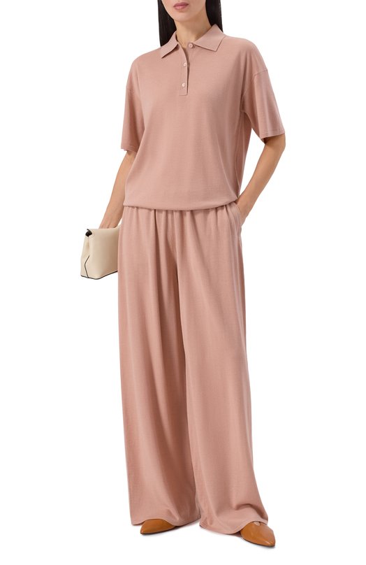 Поло из шерсти и шелка 12 STOREEZ 137030 Розовый  137030 Фото 2