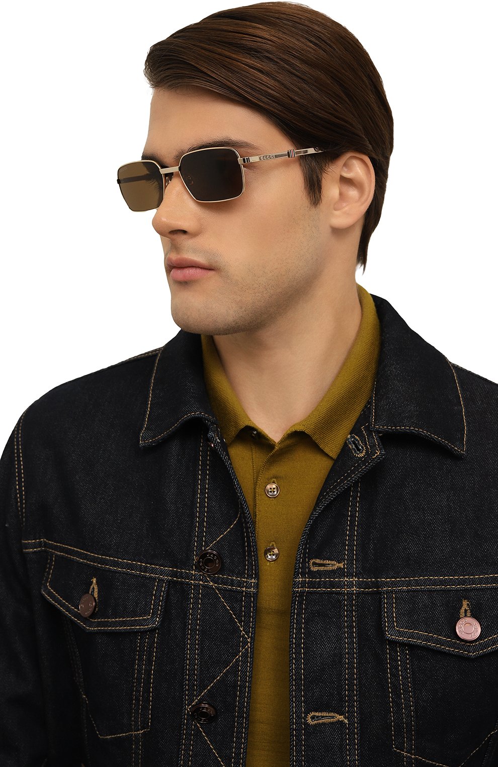 Солнцезащитные очки GUCCI коричневого цвета по цене 61300 руб., арт. GG1495S 002, фото 3 Солнцезащитные очки GUCCI, арт. GG1495S 002, фото 3