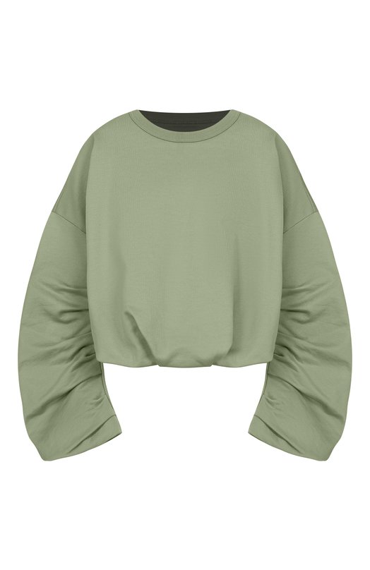 Хлопковый свитшот Dries Van Noten 131109/3611 Зелёный 131109/3611