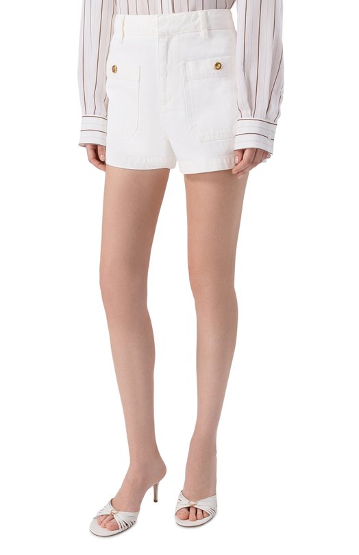 Джинсовые шорты The Cruise Frame Denim 4026728/THE CRUISE SH0RT Белый  4026728/THE CRUISE SH0RT Фото 3