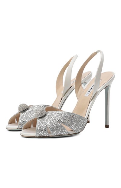 Женские текстильные босоножки italian flirt 105 AQUAZZURA, арт. IFTHIGBR/STD