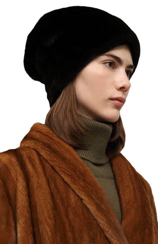 Шапка из меха норки VICTORIA KUSENKOVA 062800002170 Чёрный  062800002170 Фото 2