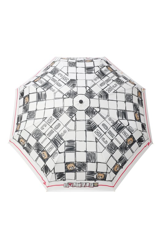 Складной зонт Moschino 8620-0PENCL0SEB Чёрно-белый 8620-0PENCL0SEB