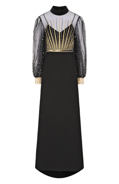 Женское платье с отделкой стразами VALENTINO, арт. 7B3VDLN5/1CF