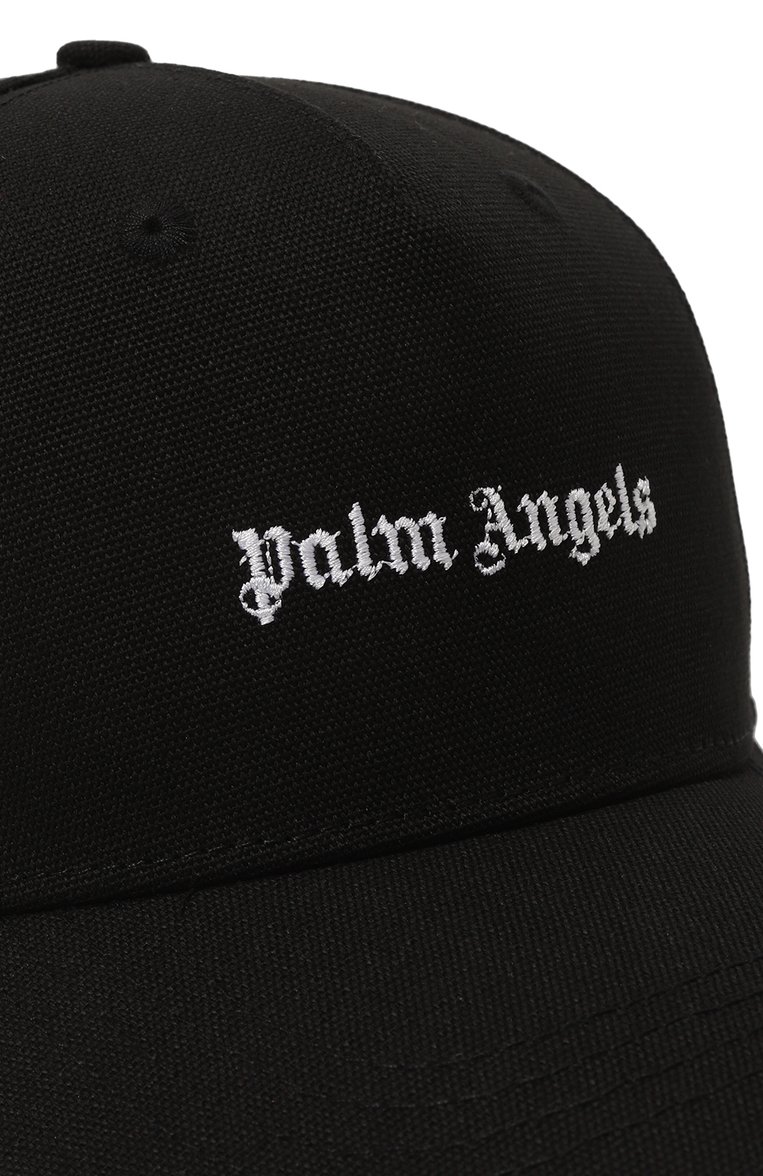 Мужская хлопковая бейсболка PALM ANGELS черного цвета, арт. PMLB094F23FAB0081001 | Фото 4 (Нос: Не проставлено; Материал: Текстиль, Хлопок)