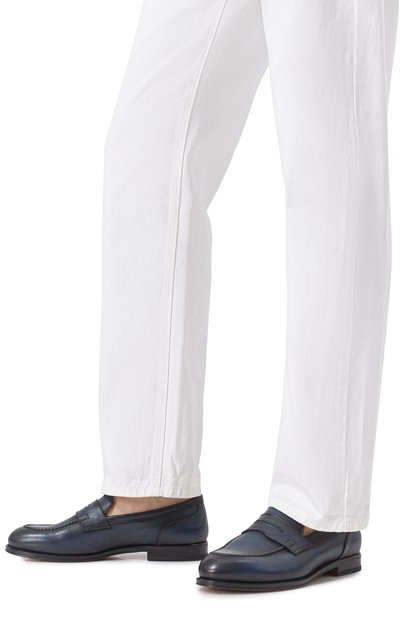 Кожаные пенни-лоферы W.GIBBS темно-синего цвета по цене 61550 руб., арт. 2366002/AMANDA, фото 3 Кожаные пенни-лоферы W.GIBBS, арт. 2366002/AMANDA, фото 3