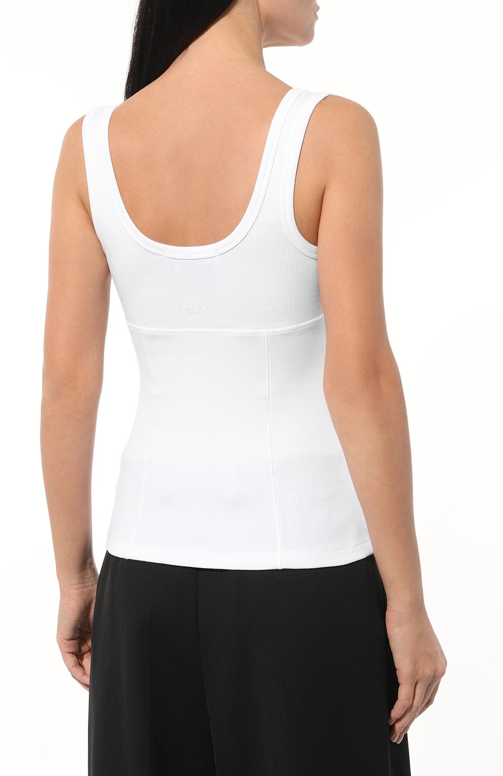 Хлопковая майка MSGM, арт. 3541MDT79/237794, фото 4