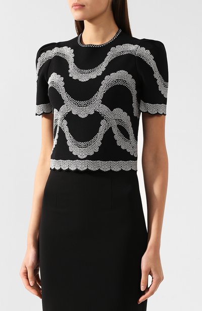 Топ из смеси вискозы и шелка ALEXANDER MCQUEEN, арт. 559046/Q1WTL, фото 3