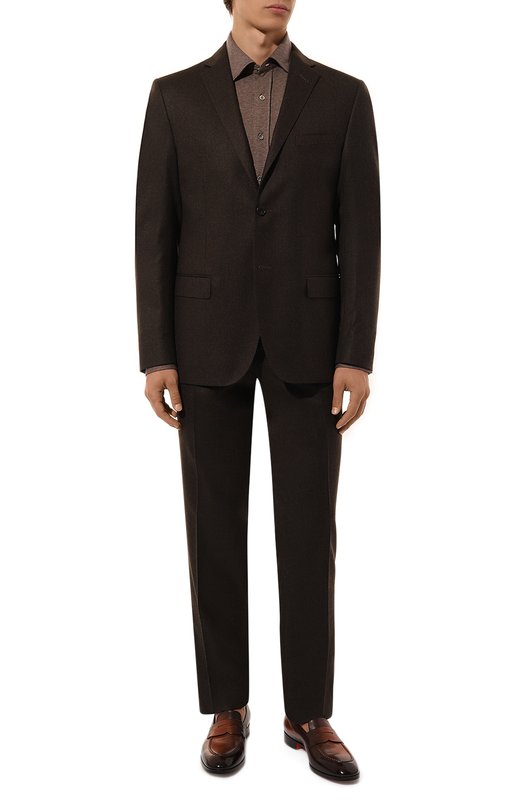 Шерстяной костюм Corneliani 946005-9418111_SET Коричневый  946005-9418111_SET Фото 2