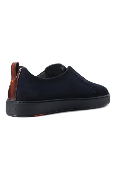 Кеды cleanic из нубука SANTONI темно-синего цвета по цене 99500 руб., арт. MBCG222220CAKEMU, фото 4 Кеды cleanic из нубука SANTONI, арт. MBCG222220CAKEMU, фото 4