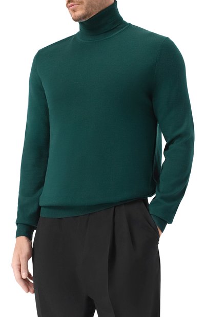 Шерстяная водолазка HUGO темно-зеленого цвета по цене 17950 руб., арт. 50474174, фото 3 Шерстяная водолазка HUGO, арт. 50474174, фото 3