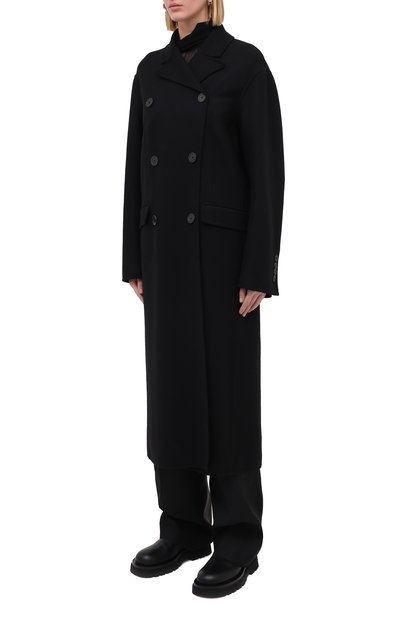 Шерстяное пальто ANN DEMEULEMEESTER, арт. 2002-1112-P-205-099, фото 4