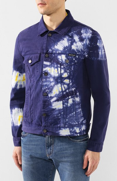Джинсовая куртка PALM ANGELS синего цвета по цене 79950 руб., арт. PMYE013S204160421888, фото 3 Джинсовая куртка PALM ANGELS, арт. PMYE013S204160421888, фото 3
