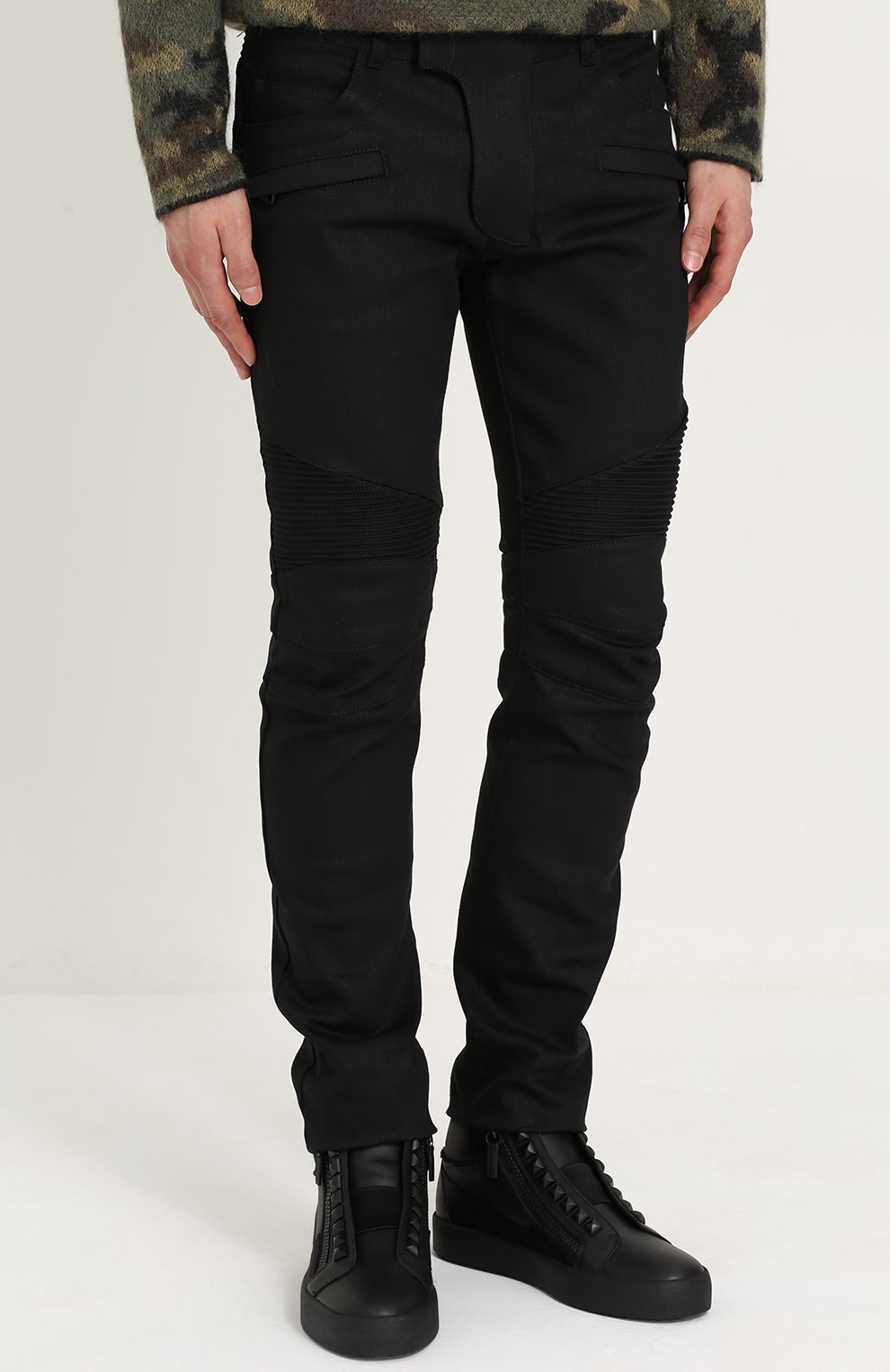 Джинсы скинни с декоративной прострочкой BALMAIN, арт. P0H/T551/D204, фото 3