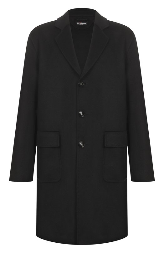 Кашемировое пальто Kiton UW2180V0409H20 Чёрный UW2180V0409H20