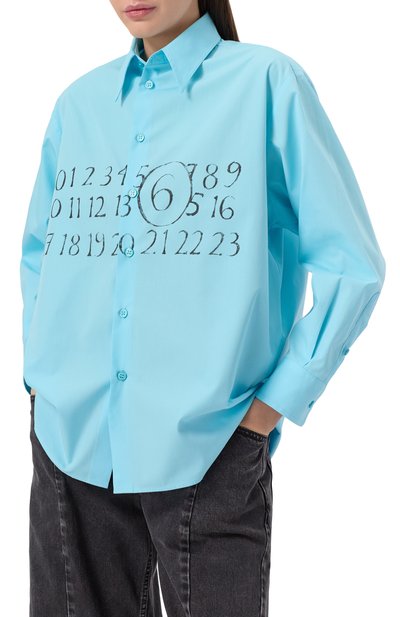 Хлопковая рубашка MM6, арт. S52DT0047/M35152, фо�то 3