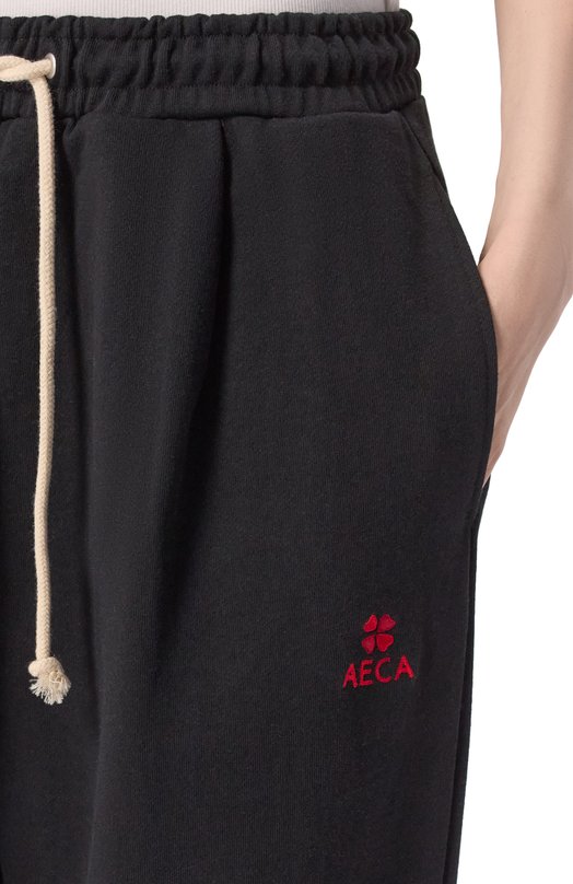 Хлопковые брюки AECA WHITE AWCMFWBDBPLSO001C0.BLACK (S) Чёрный  AWCMFWBDBPLSO001C0.BLACK (S) Фото 5