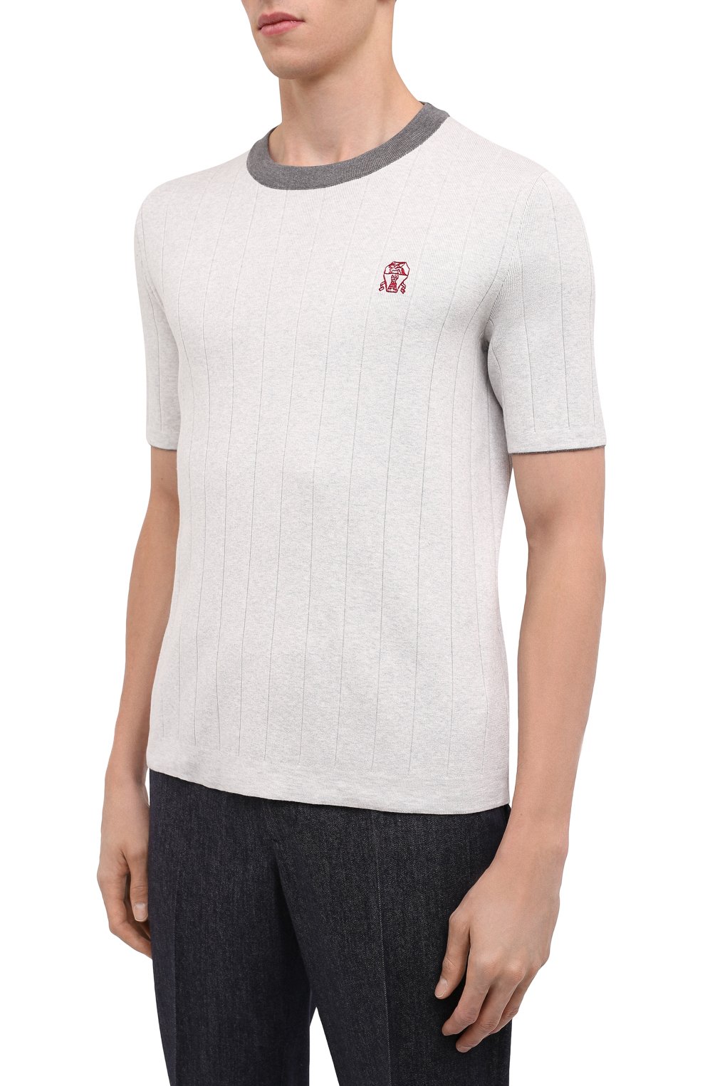 Хлопковый джемпер BRUNELLO CUCINELLI, арт. M29200900G, фото 3