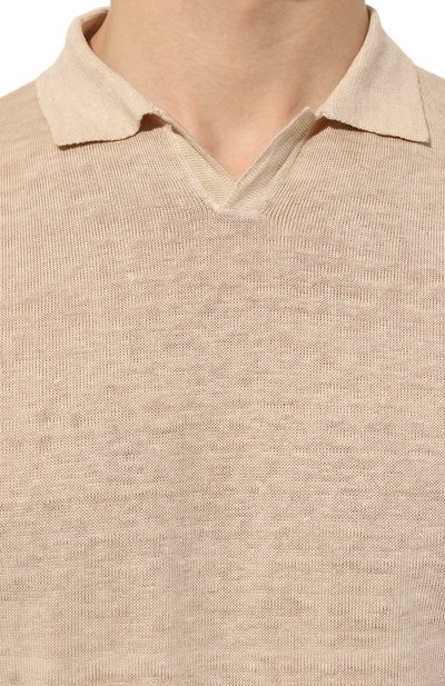 Льняное поло 120% LINO, арт. 31ALIM39BL/000G266/S00, фото 5