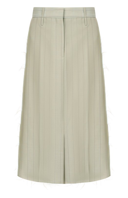 Шерстяная юбка Jil Sander J02MA0332/J40275 Зелёный J02MA0332/J40275