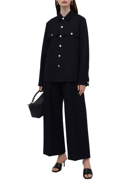 Шерстяная рубашка JIL SANDER темно-синего цвета по цене 96200 руб., арт. JPPT600105-WT212500, фото 2 Шерстяная рубашка JIL SANDER, арт. JPPT600105-WT212500, фото 2