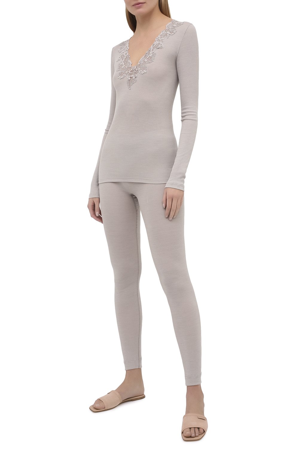 Легинсы из шерсти и шелка ZIMMERLI светло-серого цвета по цене 21750 руб., арт. 370-2948, фото 2 Легинсы из шерсти и шелка ZIMMERLI, арт. 370-2948, фото 2