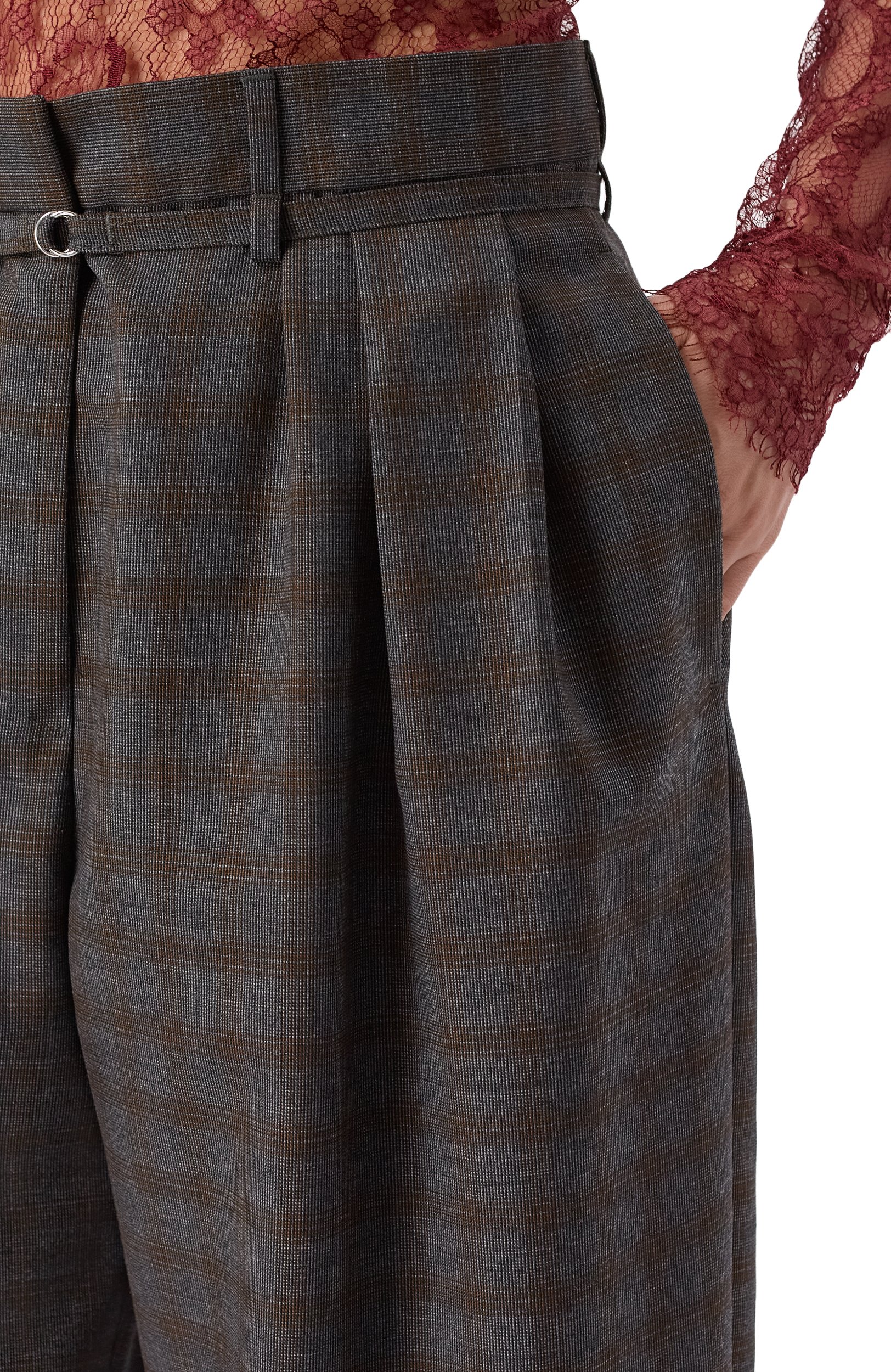 Шерстяные брюки DRIES VAN NOTEN серого цвета по цене 121000 руб., арт. 262-130906/4264, фото 5 Шерстяные брюки DRIES VAN NOTEN, арт. 262-130906/4264, фото 5