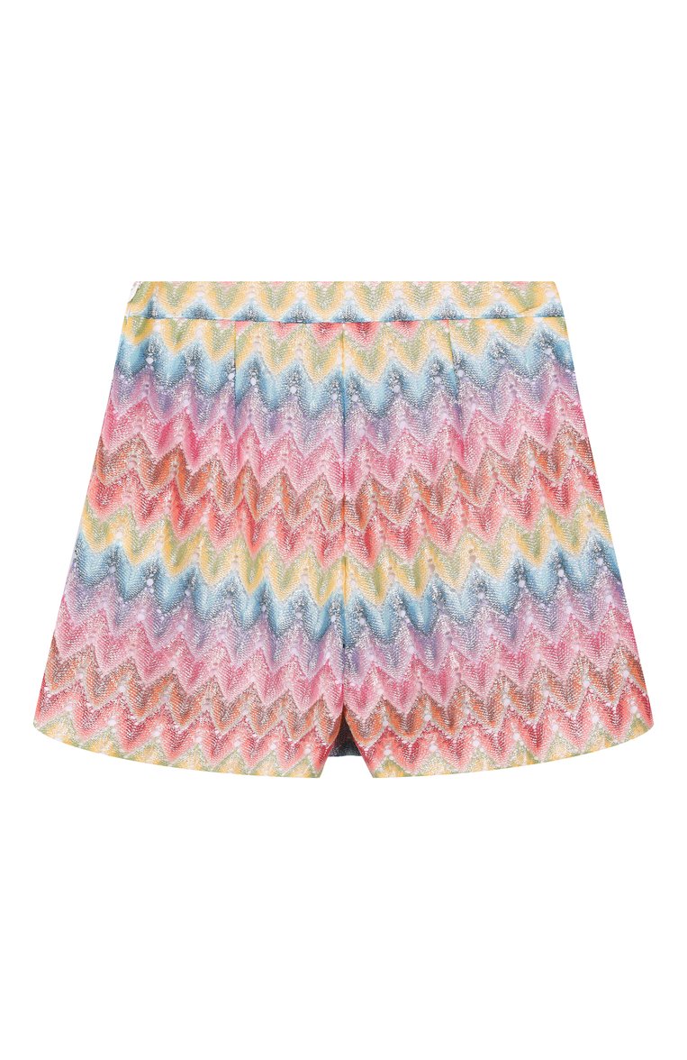 Детские юбка-шорты MISSONI разноцветного цвета, арт. MW7A61/Q0075/12-16 | Фото 2 (Материал внешний: Хлопок, Синтетический материал; Нос: Не проставлено; Материал подклада: Хлопок; Случай: Повседневный; Ростовка одежда: 12 лет | 152 см, 13 - 15 лет | 158 см)