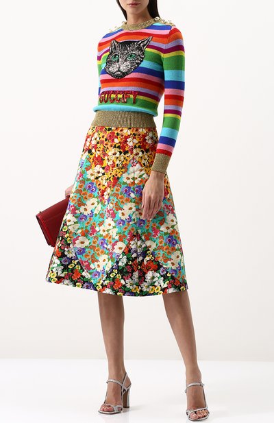 Шерстяной пуловер с круглым вырезом и вышивкой GUCCI, арт. 507644/X9Q10, фото 2