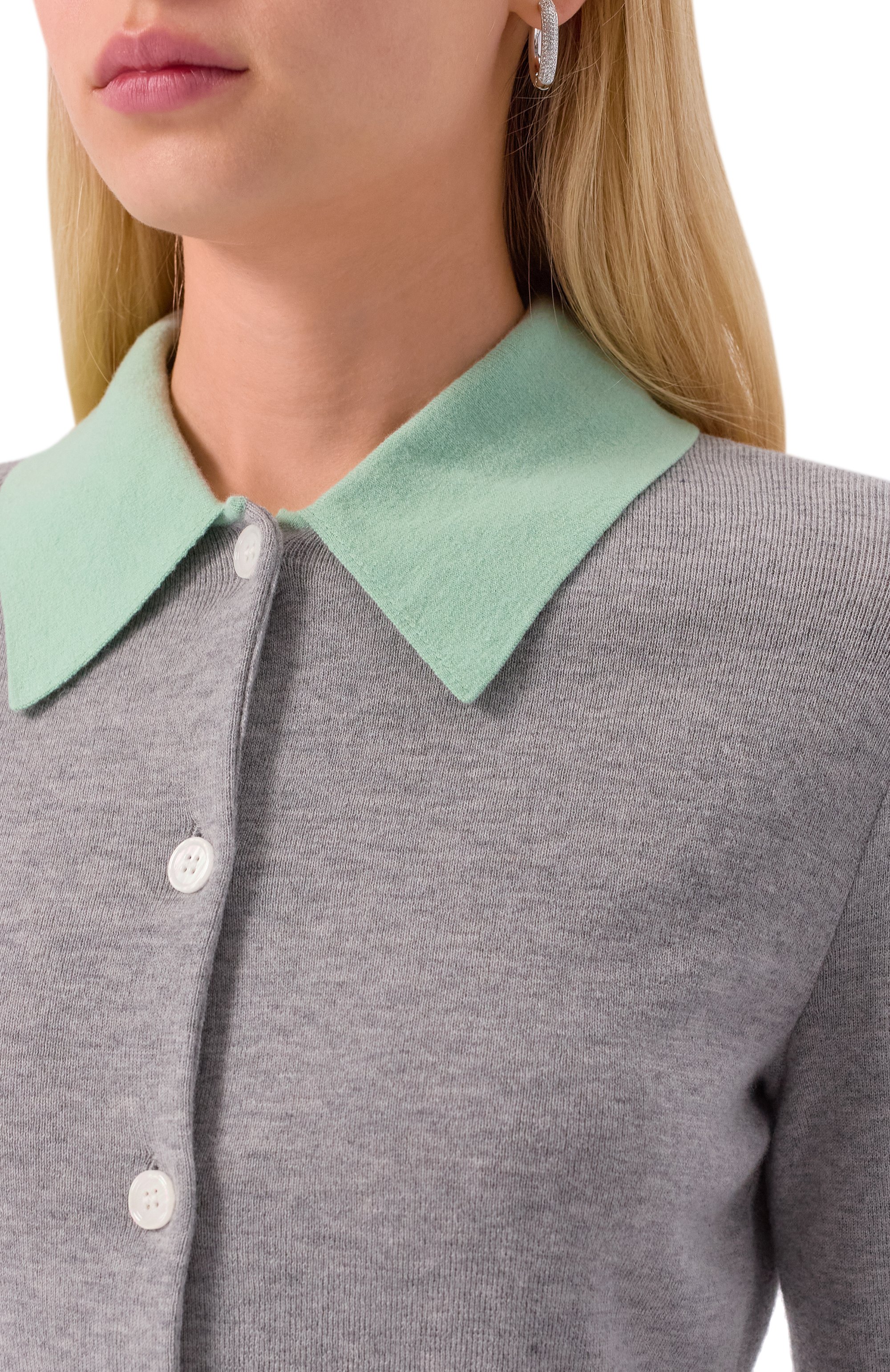 Шерстяной кардиган SELF-PORTRAIT, арт. PF25097CGR, фото 5