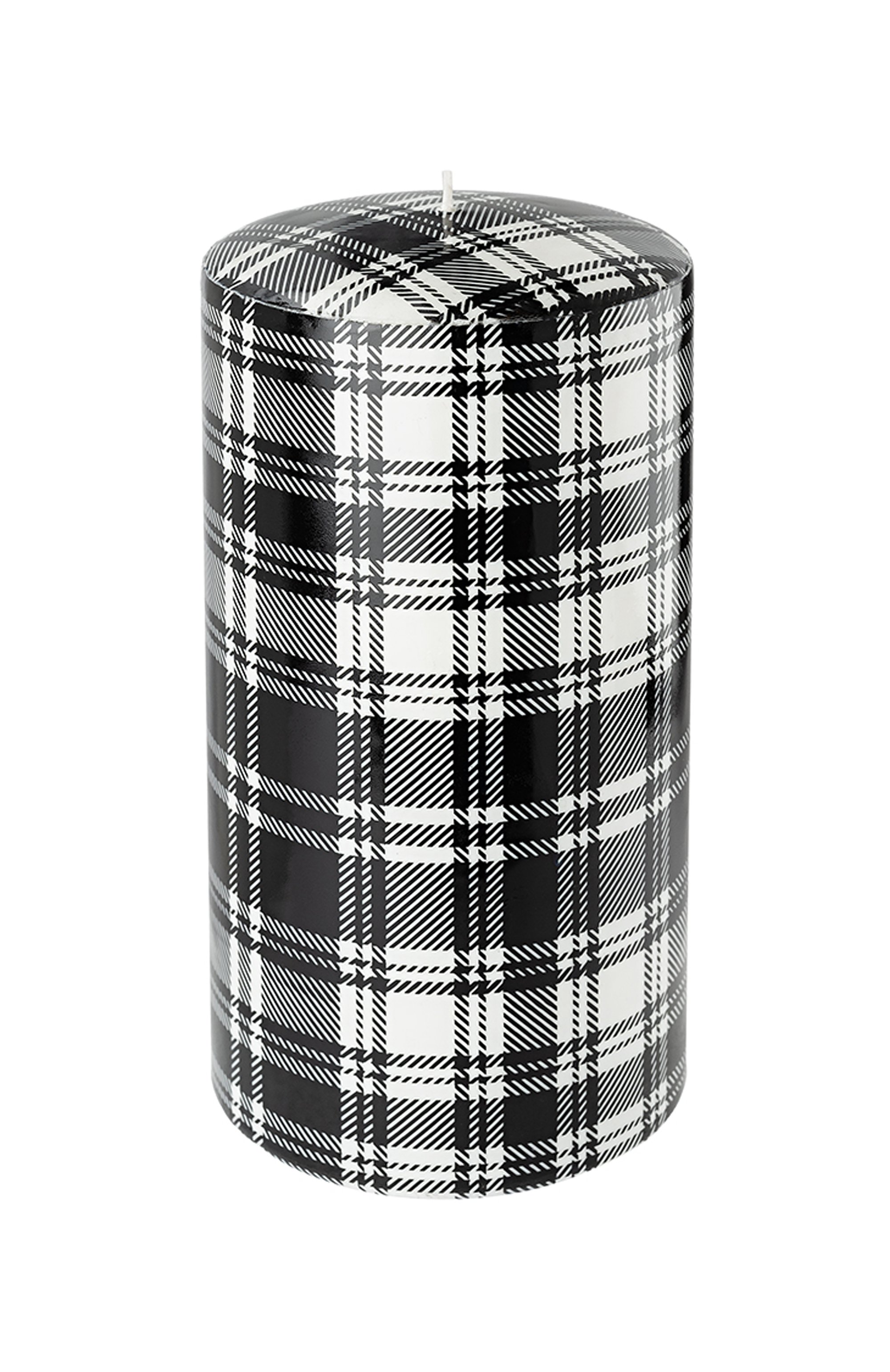 Интерьерная свеча tartan black&white (20x10cm) PERNICI, арт. 8001962082419, фото 1