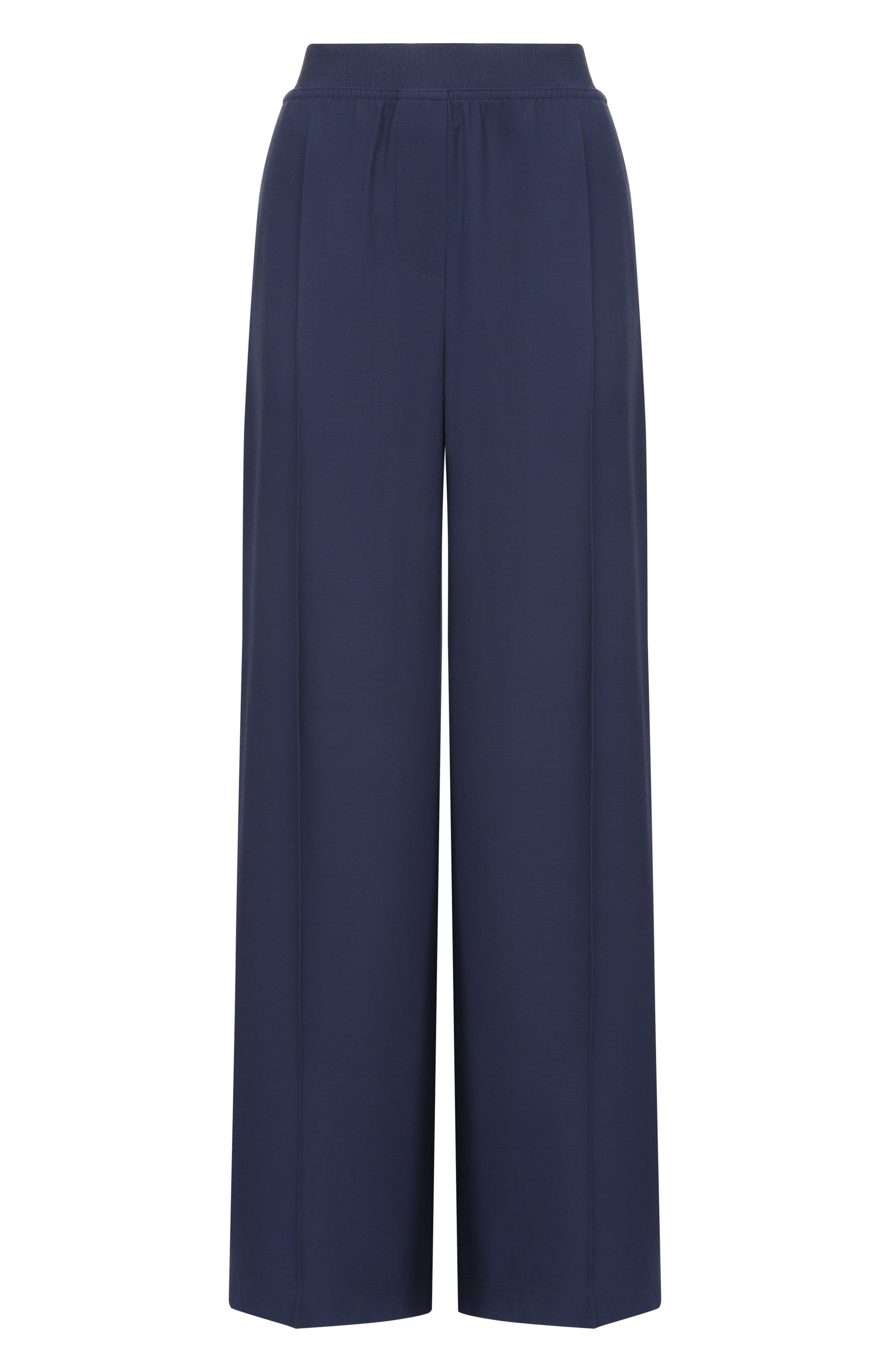 Брюки из вискозы BOSS синего цвета по цене 29350 руб., арт. 50557442, фото 1 Брюки из вискозы BOSS, арт. 50557442, фото 1