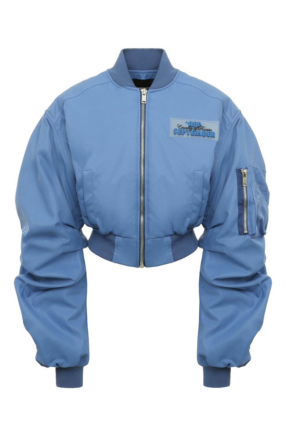 Бомбер RED SEPTEMBER голубого цвета по цене 62990 руб., арт. RSFW23-W15, фото 1 Бомбер RED SEPTEMBER, арт. RSFW23-W15, фото 1