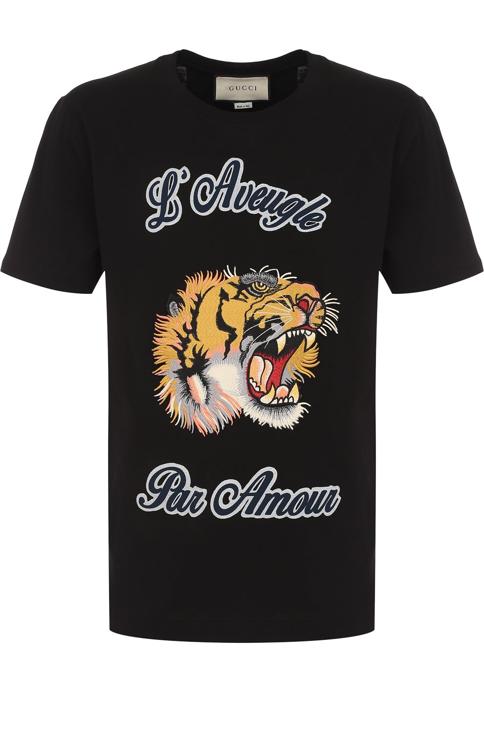 Хлопковая футболка с аппликацией GUCCI, арт. 430813/X5M72, фото 1