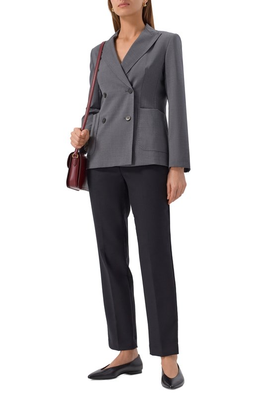 Шерстяной жакет Weekend Max Mara 0RNATI Серый  0RNATI Фото 2