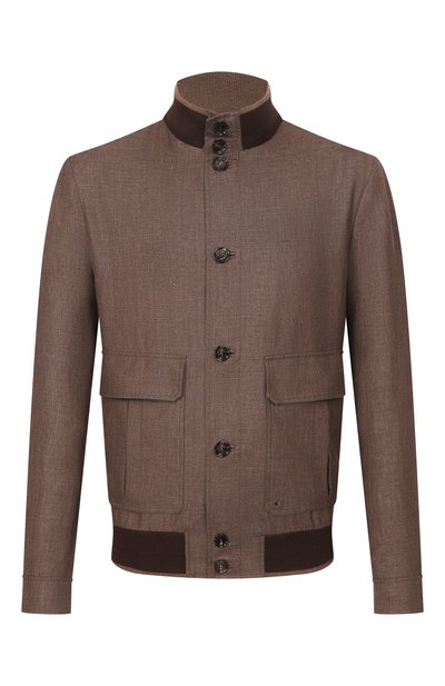Мужской бомбер из шерсти и льна STEFANO RICCI, арт. M7J6100371/B127HA