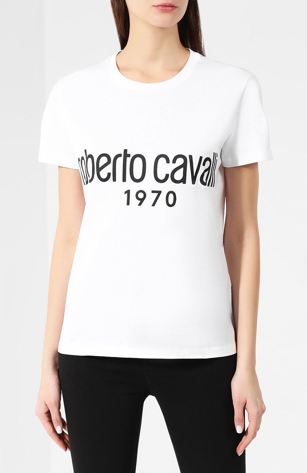 Хлопковая футболка ROBERTO CAVALLI, арт. IQT680/JD060, фото 3