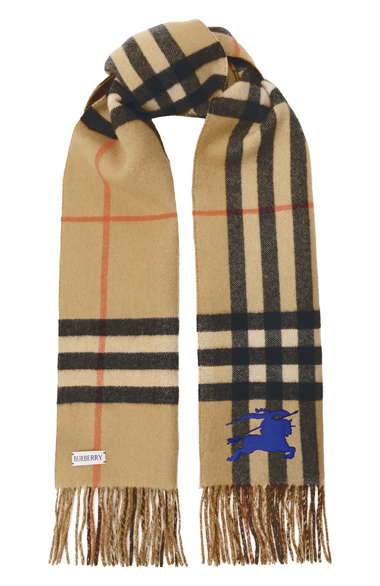 Мужского кашемировый шарф BURBERRY бежевого цвета, арт. 8094710 | Фото 1 (Материал: Текстиль, Кашемир, Шерсть; Нос: Не проставлено; Кросс-КТ: кашемир; Региональные ограничения белый список (Axapta Mercury): Не проставлено)