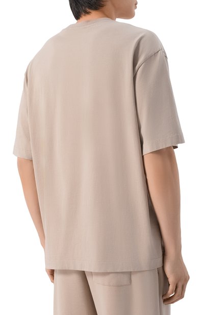 Хлопковая футболка OFF-WHITE бежевого цвета по цене 39950 руб., арт. 0MAA120S26JER00H, фото 4 Хлопковая футболка OFF-WHITE, арт. 0MAA120S26JER00H, фото 4